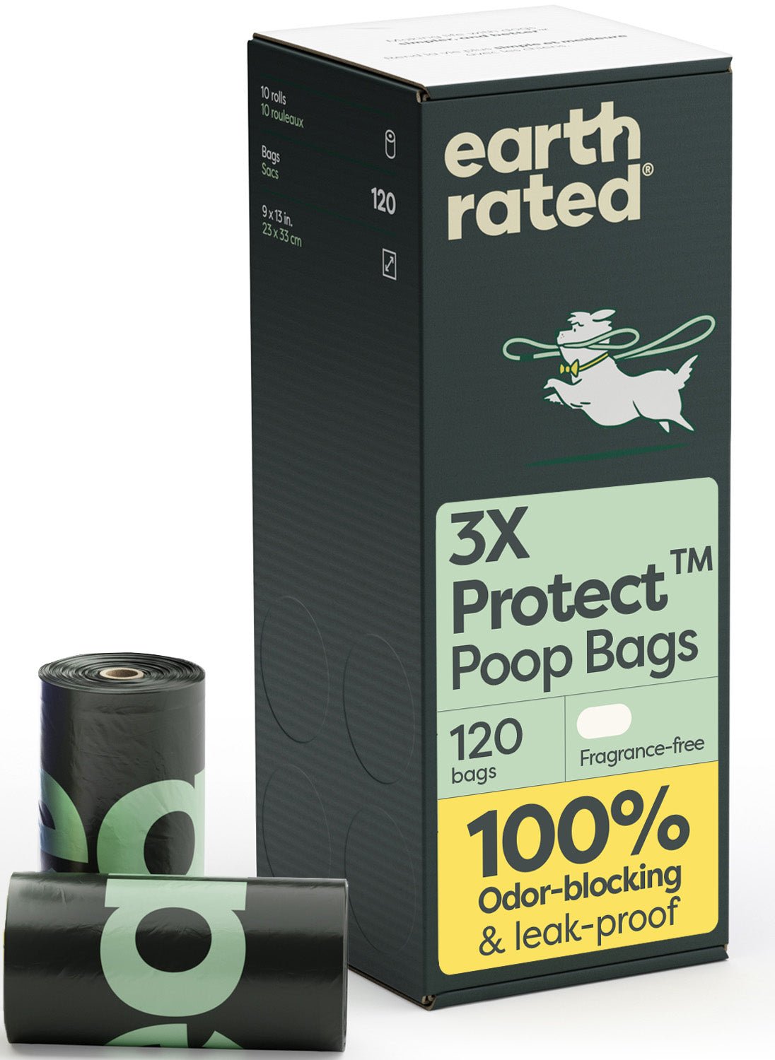 Odor-Blocking Dog Poop Bags Refill Rolls With 3X Protect Technology O7